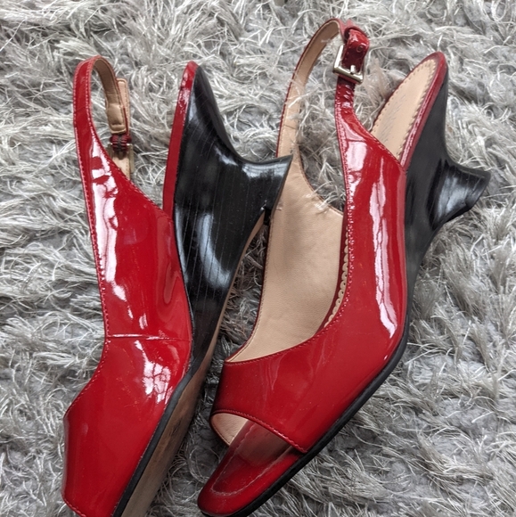 Franco Sarto red sling backs. Size 7.5M - Picture 1 of 7
